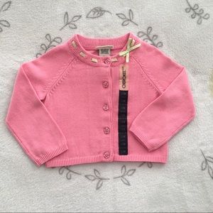 Baby Girls Fall Cherokee Pink Cardigan (12M) NWT